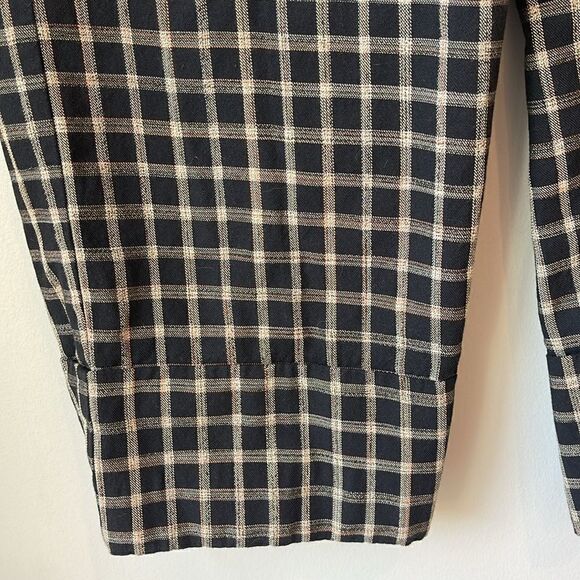 Zara Checkered Plaid Pants Cropped Cuff Small - Picture 6 of 9